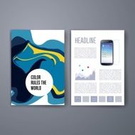Colorful stains bright cards or pages layout template N15