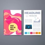 Colorful stains bright cards or pages layout template N16