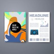 Colorful stains bright cards or pages layout template N19