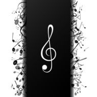 Vector Background with Music Notes N15