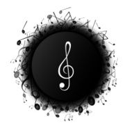 Vector Background with Music Notes N16