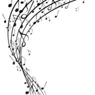 Vector Background with Music Notes N17