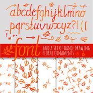orange color calligraphic font