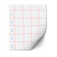 Paper sheet with lines for design template