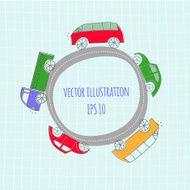 set of cute vector cars