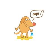 cartoon dog with thought bubble N2