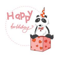 Card with a panda