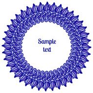 Decorative doodle drawing ornamental frame wreath Nature design