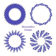 Doodle frames vector set Decoration of photos scrapbooking