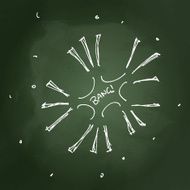 Set of cartoon style fireworks N8