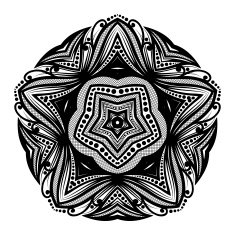 Vector Beautiful Deco Black Star N8
