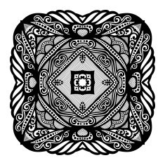 Vector Beautiful Deco Black Square N14