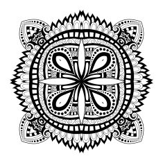 Vector Beautiful Deco Black Square N17