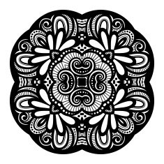Vector Beautiful Deco Black Square N21
