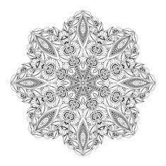 Vector Beautiful Deco Black Mandala N57