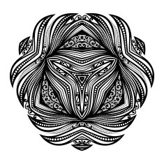 Vector Beautiful Deco Black Triangle N8