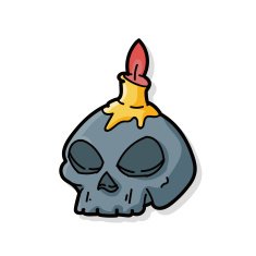 skull Doodle N18