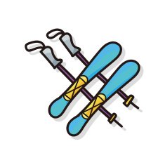skiing doodle N2
