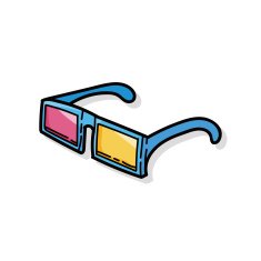 3D glasses doodle N7 free image download