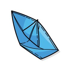 paper ship doodle