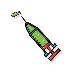Syringes color doodle