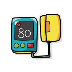 medical machine color doodle