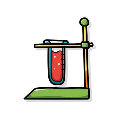 medical drip color doodle