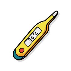 Thermometer color doodle