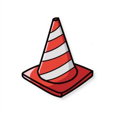 safety cone color doodle