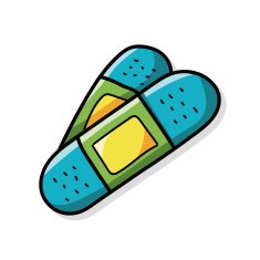 bandage color doodle