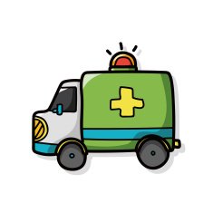 ambulance color doodle
