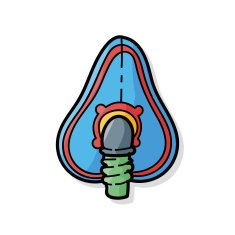 Oxygen mask color doodle