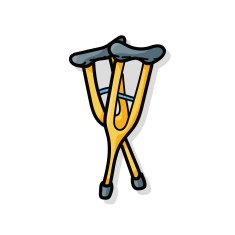 Crutch color doodle