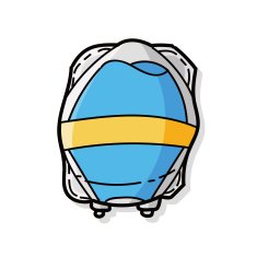 Oxygen mask color doodle N2
