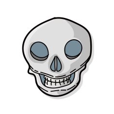 skull color doodle