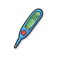 Thermometer color doodle N2