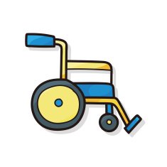 Wheelchair color doodle N2