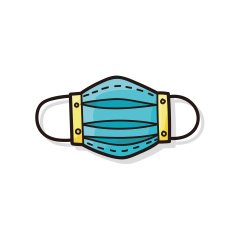 medical mask color doodle N2