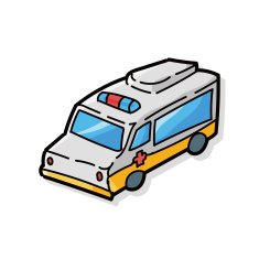 ambulance color doodle N3