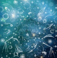 Card with space objects N4