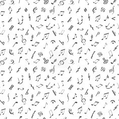 Seamless background with music notes and signs N3