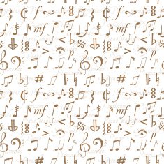 Seamless background with music notes and signs N4