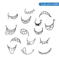 mouth collection in different expressions