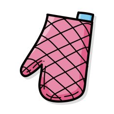 baking glove color doodle