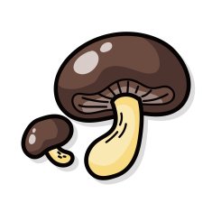 vegetable Mushrooms color doodle N2