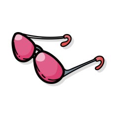 sun glasses color doodle