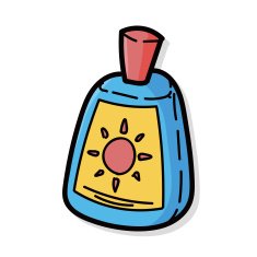 Sunscreen color doodle