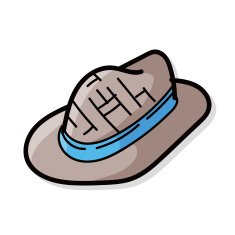 sun hat color doodle