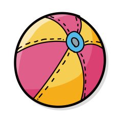 beach ball color doodle