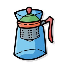 coffee kettle maker color doodle N5